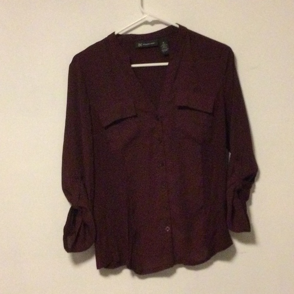 3/4 Sleeve Button-up Top